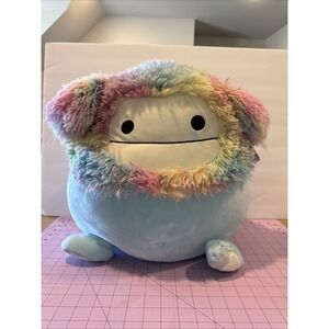 Kellytoy Zozo Tie-Dye Bigfoot Squishmallow Soft Plush Doll, Blue